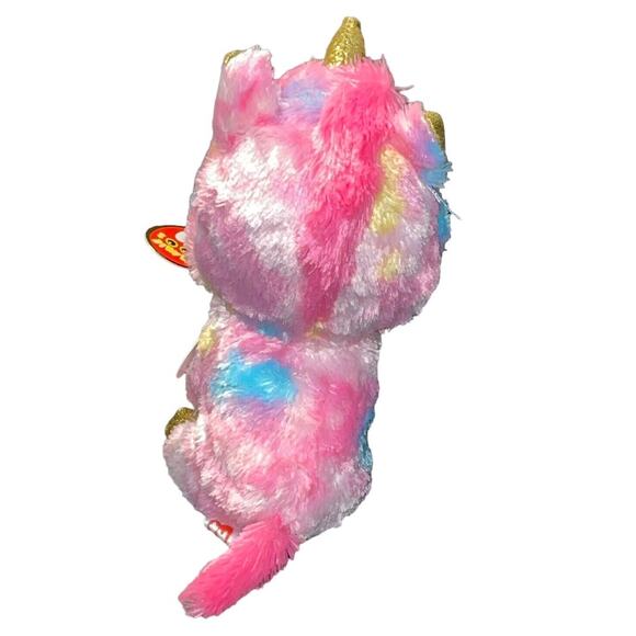 Ty Beanie Boos 7" Fantasia Unicorn Tie Dye Plush Stuffed Animal Collectible Gift - Picture 4 of 11